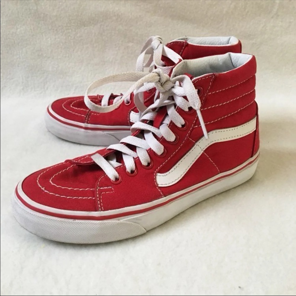 Red high top vans